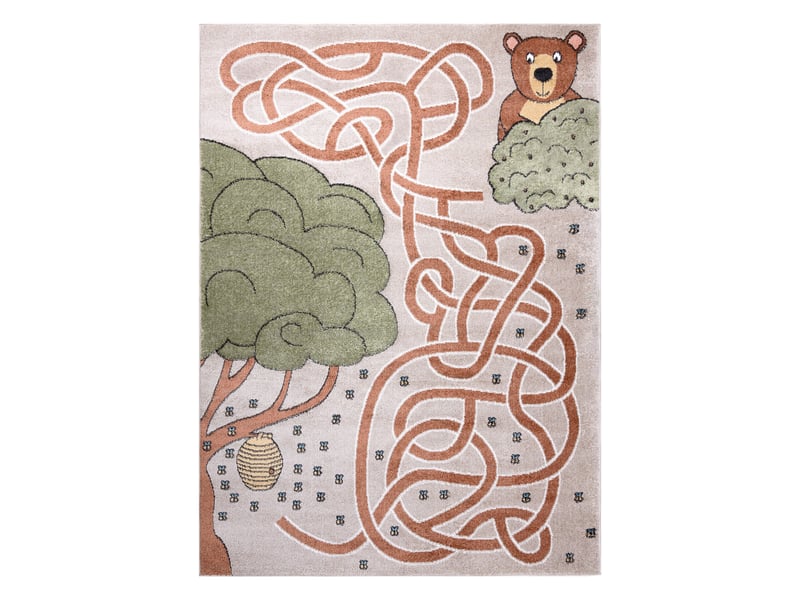  Tapis fun honey pour enfants, ours, abeilles beige  140x190 cm  - Conforama B