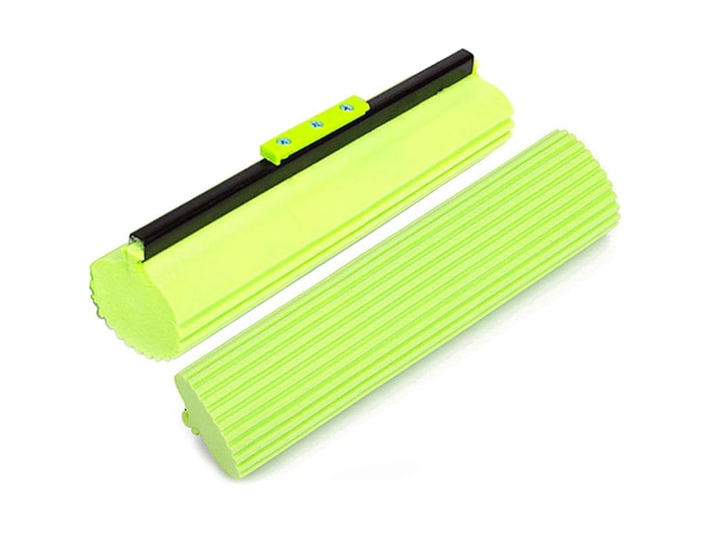  Tête de vadrouille à rouleau en éponge,remplacement des tampons de nettoyage absorbants,27 cm vert,lot de 3  - Conforama D