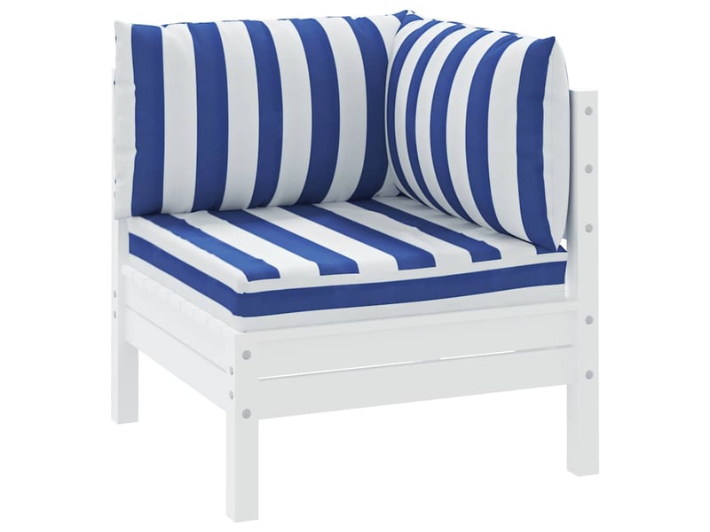  Lot de 3 coussins de palette, coussins de canapé rayures bleuesblanches cf59698  - Conforama C
