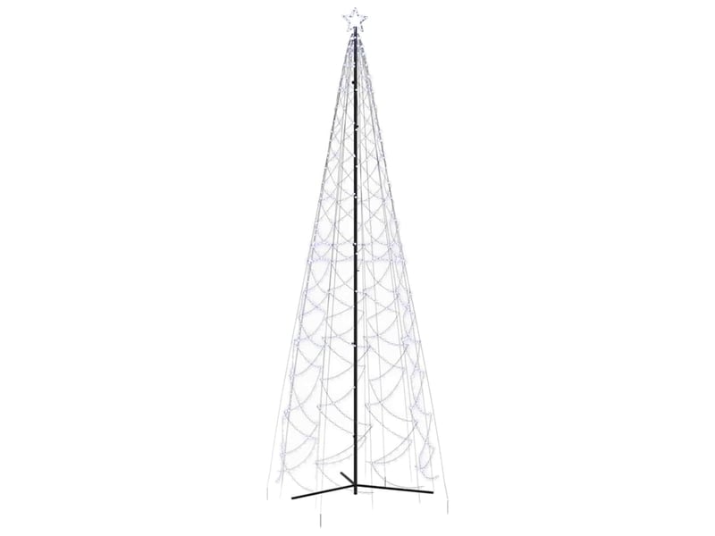 Arbre de noël, sapin de noël cône 1400 led blanc froid 160x500 cm - Conforama A