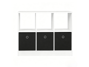 Bibliotheque coloris bicolore 3 étagère(s) <strong>FLORAGRACE</strong> <strong></strong> - 80 cm x 61 cm