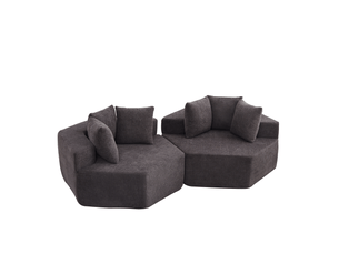 Canapé droit fixe <strong></strong> <strong></strong> 1 place Tissu gris