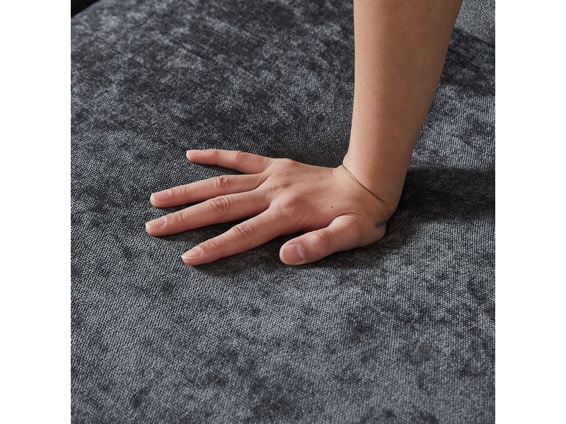 Canapé modulable 6 places en u avec rangement intégré, canapé d'angle convertible lit pour invités, revêtement chenille gris - Conforama W