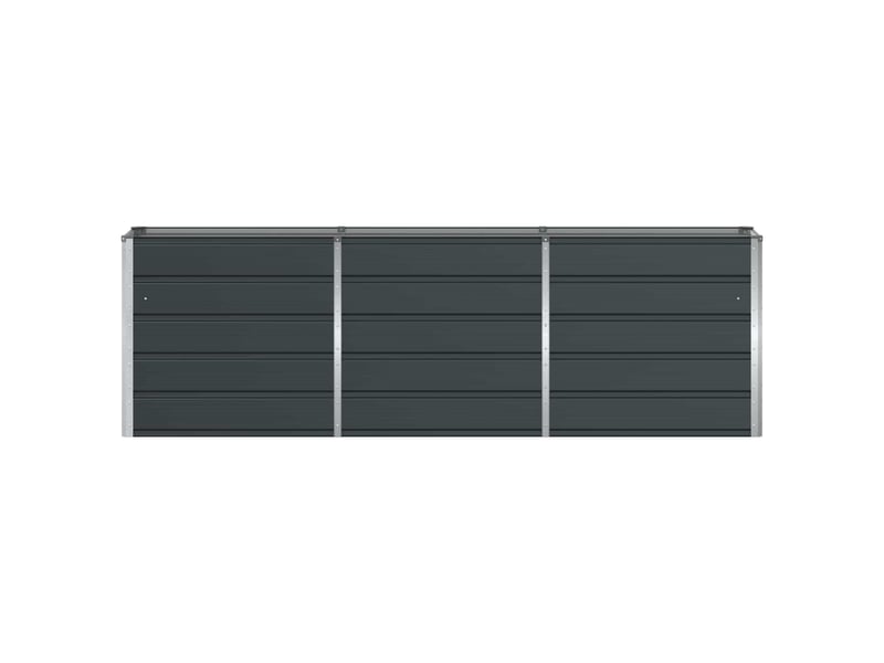  Bac à fleurs, jardinière anthracite 240 x 40 x 75 cm acier  - Conforama D