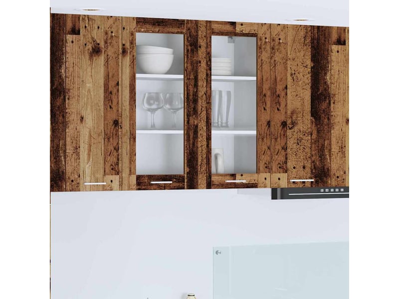  Meuble de rangement, armoire suspendue bois ancien 80x31x80cm bois d'ingénierie shl8265  - Conforama B