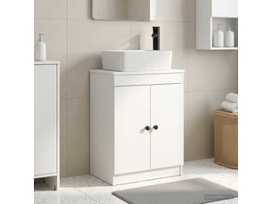 Meuble de salle de bain avec évier blanc 54x35x83 cm shl2186