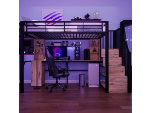 Lit surélevé 90x200 cm <strong></strong>  <strong></strong> coloris noir