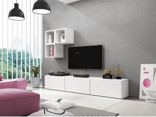 Meuble tv coloris blanc 76 cm <strong></strong>  <strong></strong>
