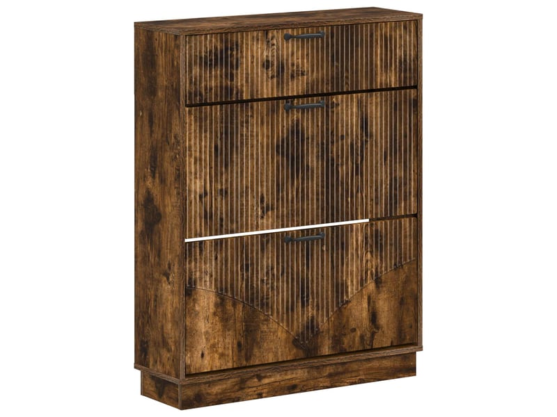  Meuble à chaussures, armoire à chaussures hoorn 78x24x100 cm bois d'ingénierie shl5541  - Conforama A