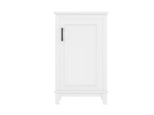 Meuble vasque salle de bain blanc 51 cm avec lavabo céramique intégré et étagères réglables