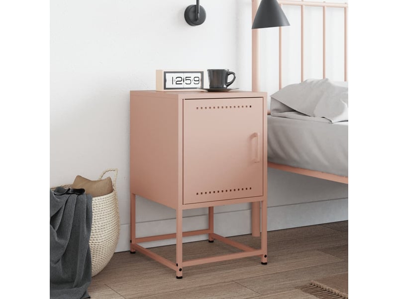  Table de chevet - cabinet de chevet - table de nuit rose 36x39x60,5 cm acier  - Conforama B