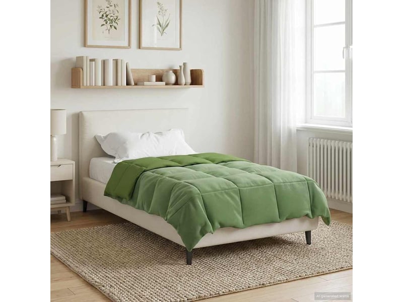  Couette - duvet d'été 155 x 220 cm été microfibre (100% polyester) vert  - Conforama B