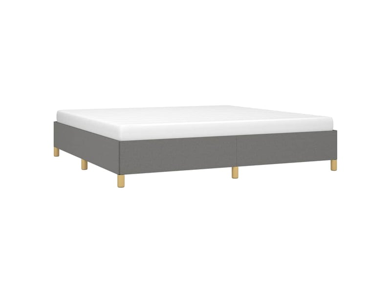  Lit double- lit adulte -  cadre de lit sans matelas gris foncé 200x200 cm tissu  - Conforama B