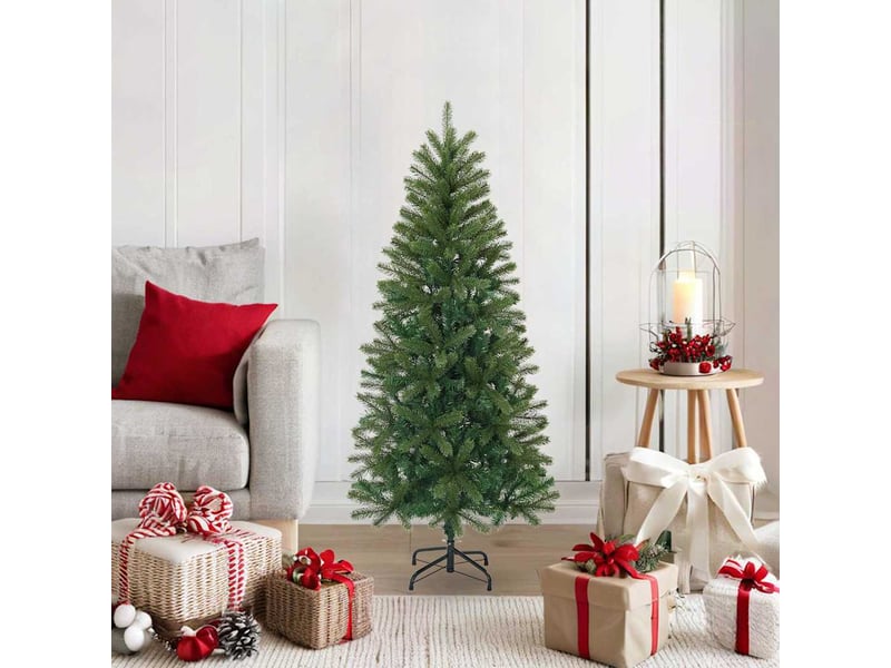  Sapin de noël - arbre de noël artificiel 120 cm pvc, pe et acier vert  - Conforama B