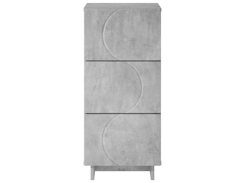 Buffet salon, buffet de rangement gris béton 33,5x34,5x75 cm bois d'ingénierie shl58558  - Conforama D