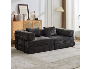 Deplimousse convertible 2 places <strong>OKMYHOME</strong> <strong></strong> noir