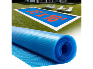 Vevor bâche solaire piscine couverture à bulles rectangulaire 11x4,9 m 0,3 mm