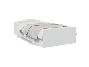 Lit simple 100x200 cm    coloris blanc