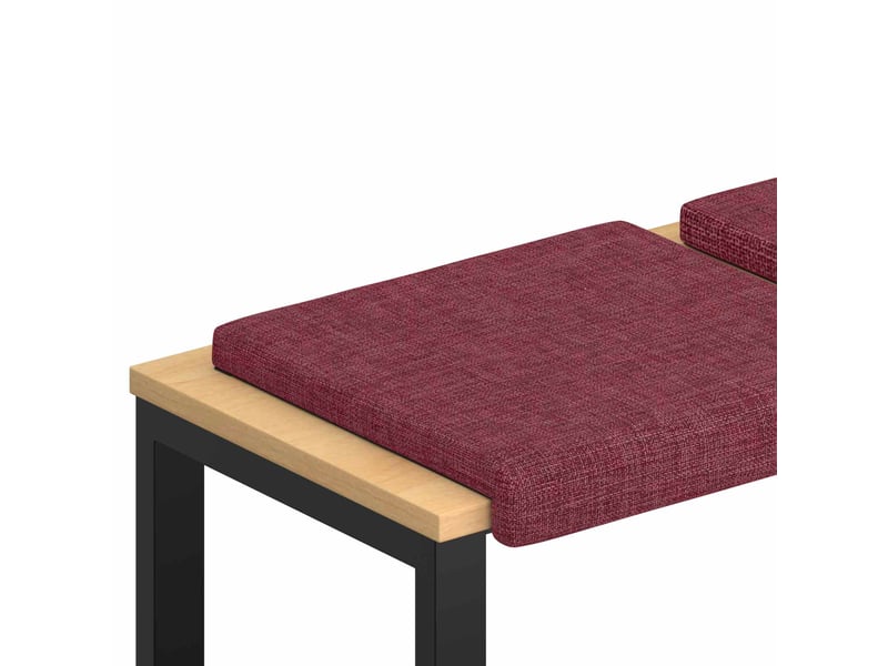Lot de 2 coussins de banc, coussins d'assise, coussins pour chaisecanapé tissu bordeaux profondeur 35 cm cf52501 - Conforama A