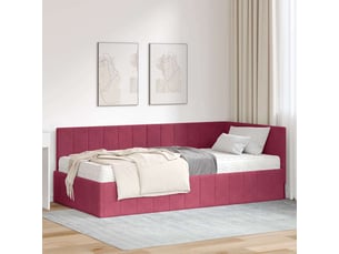 Lit simple 90x190 cm    coloris rouge