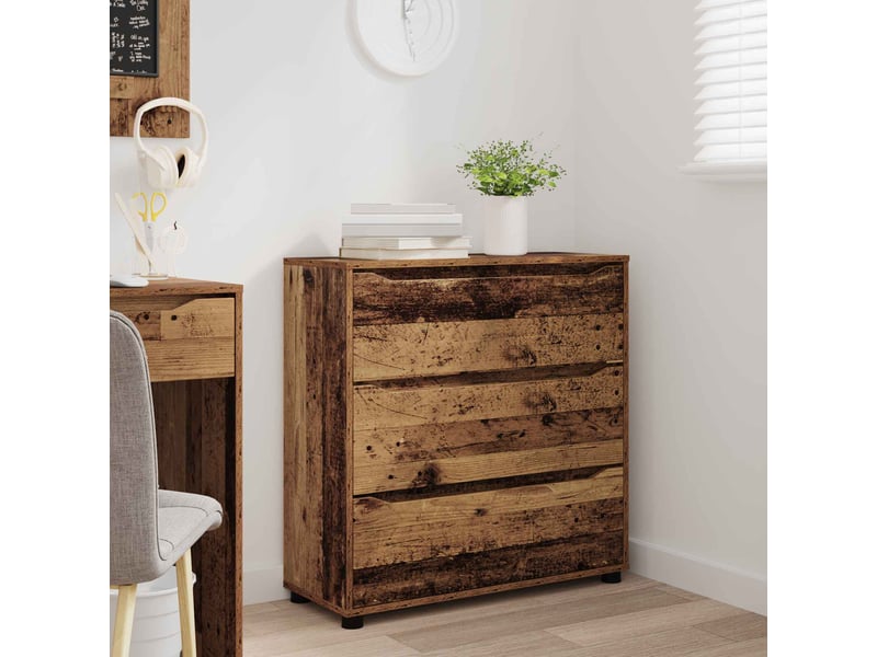  Armoire de rangement, commode de rangement 80 x 31 x 81 cm bois d'ingénierie shl5147  - Conforama E