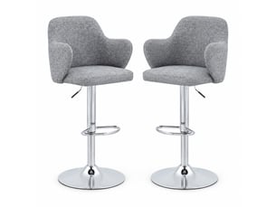 tabouret de bar assise réglable en hauteur <strong>STILVORA</strong> - gris
