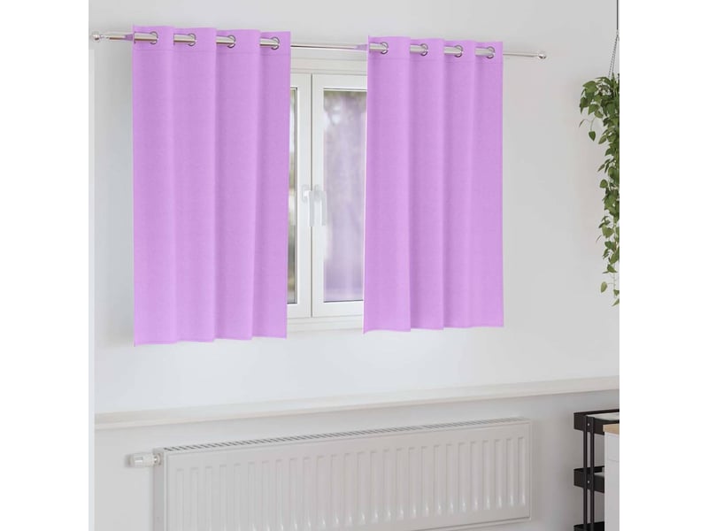  Lot de 2 rideaux occultants, rideaux black-out avec anneaux pourpre 140 x 140 cm cf44729  - Conforama B