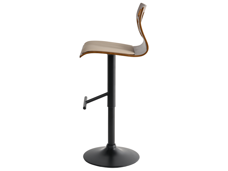 Lot de 2 chaises de bar petersburg cuir pu noirbeige  - Conforama E