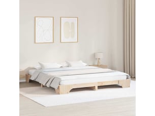 Lit 2 places 200x200 cm    coloris marron