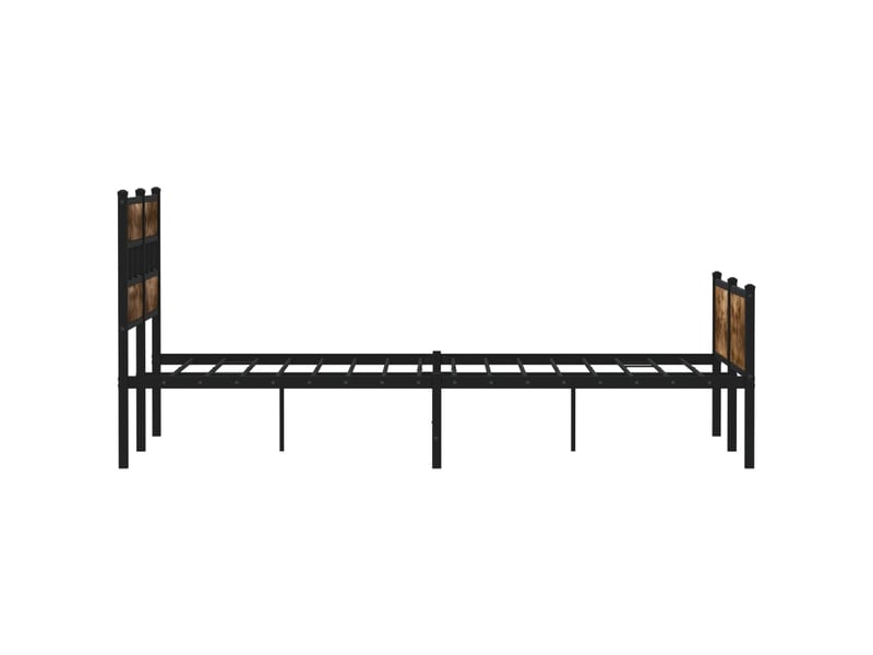  Lit double- lit adulte -  cadre de lit sans matelas chêne fumé 150x200 cm bois ingénierie  - Conforama D