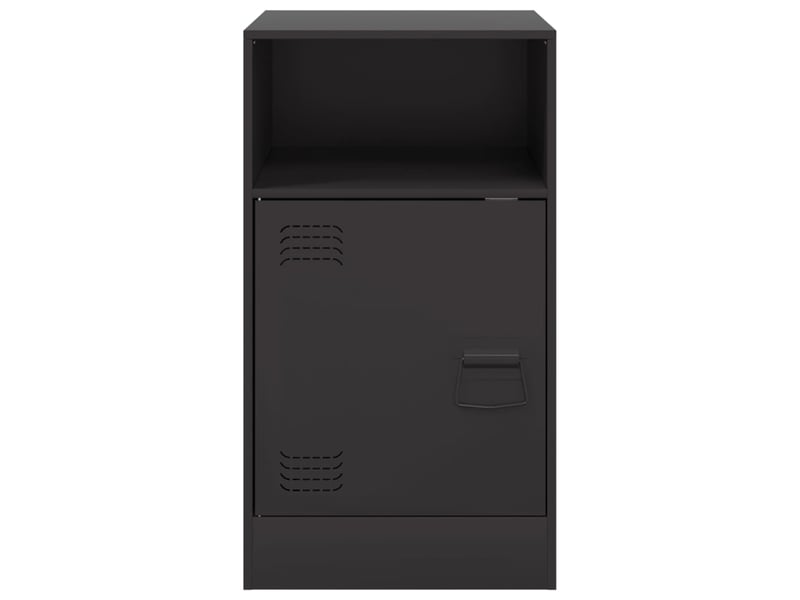  Lot de 2 tables de chevet - cabinet de chevet - table de nuit noir 34,5x39x62 cm acier  - Conforama D