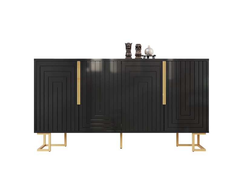  Buffet 152x40x75 cm capacité de rangement étendue pour vaisselle et accessoires salon  - Conforama A