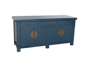 Buffet en bois bleu 130x46x62 cm h