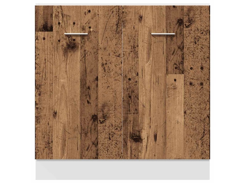  Meuble sous-évier le plan de travail non inclus bois ancien 80x46x81,5cm bois d'ingénierie  - Conforama E