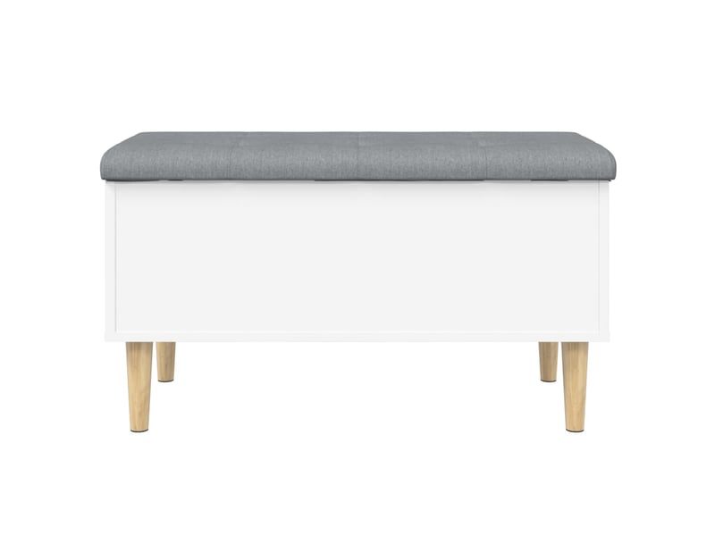  Banc chambre, banc de rangement blanc 82x42x46 cm bois d'ingénierie  - Conforama E