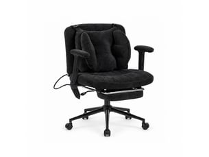 Fauteuil relax manuel   Velours côtelé noir