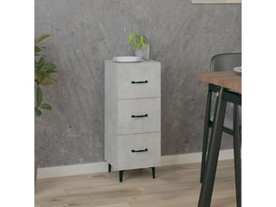 Buffet cuisine, meuble de rangement, bahut gris béton 34,5x34x90 cm bois d'ingénierie shl20396