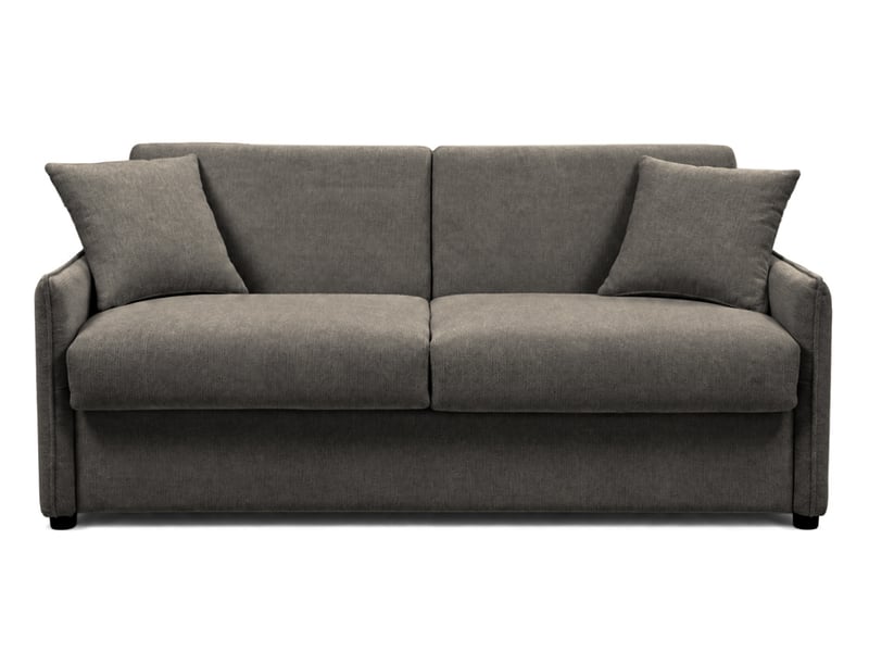 Adele - canapé lit 3 places convertible express couchage quotidien 140x190 cm matelas 14 cm en tissu texturé - best mobilier - gris anthracite ADELE - Conforama A