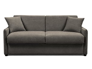 Canapé droit convertible BESTMOBILIER ADELE 3 places Tissu gris