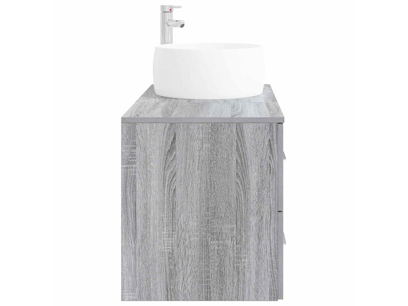  Ensemble de mobilier de salle de bain 2 pc sonoma gris cf64189  - Conforama D