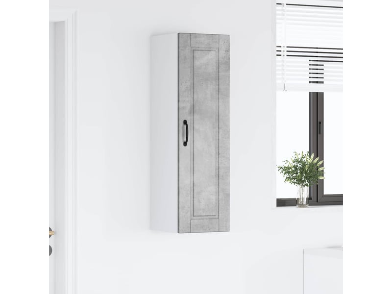 Meuble mural de cuisine, armoire de cuisine gris béton 30x31x100cm shl7938 - Conforama D