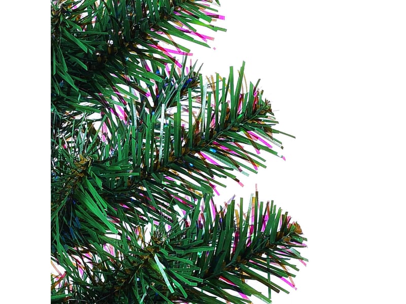  Sapin de noël - arbre de noël artificiel pointes iridescentes vert 210 cm pvc  - Conforama D