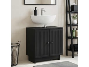 Meuble sous lavabo de salle de bain ede noir cf64879