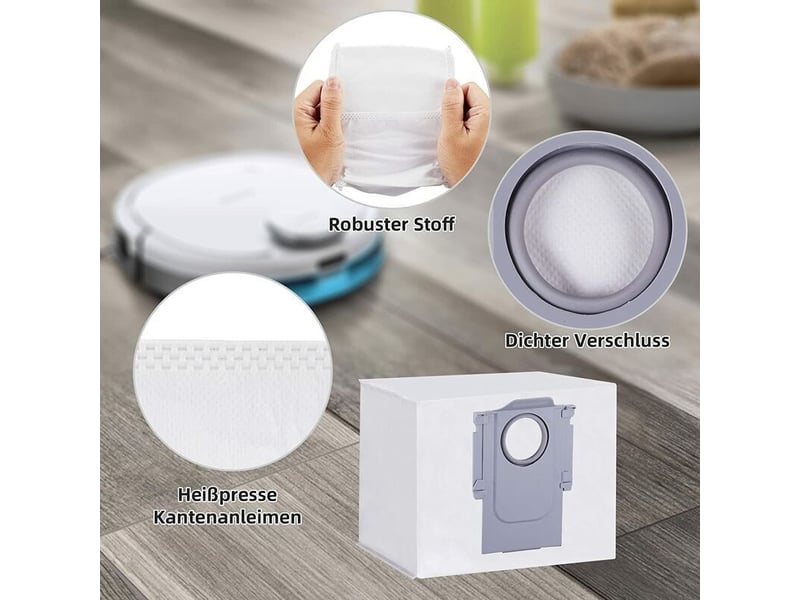  Pack de 8 sacs à poussière pour roborock s7 maxv ultra s7 pro ultra q7+ q7 max+ q5+ station d'aspiration pour aspirateur  - Conforama E