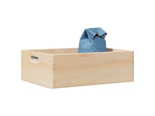 Boîte de rangement, coffre de rangement avec poignées 40x30x13 cm bois de pin massif