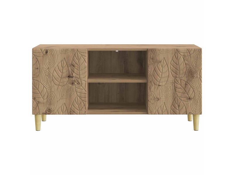 Meuble tv - banc tv - meuble de rangement 102 x 34,5 x 50 cm chêne artisanal bois d'ingénierie  - Conforama E