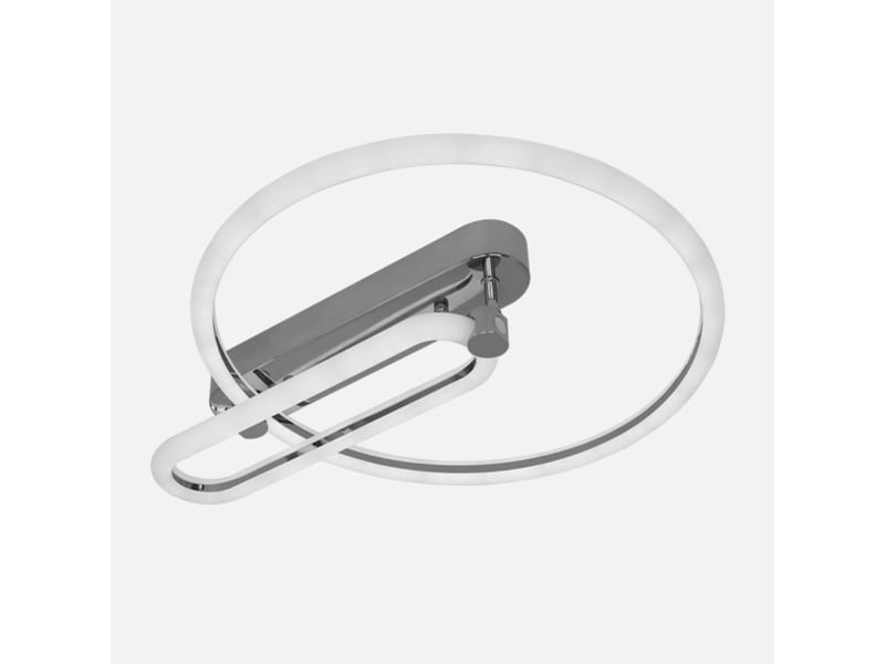  Fabrilamp adhara, plafonnier, moderne, led, 57 w, 7695 lm, 3000-4000-6500 k, chromé, 8 x 49 x 40 cm 171985620 - Conforama A