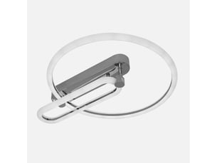 Fabrilamp adhara, plafonnier, moderne, led, 57 w, 7695 lm, 3000-4000-6500 k, chromé, 8 x 49 x 40 cm