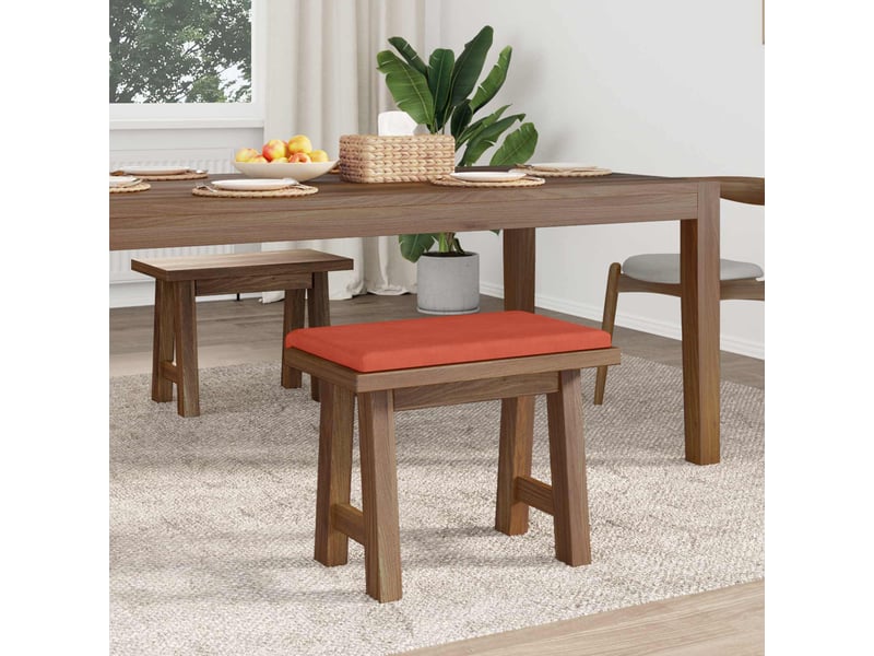  Coussin de banc, coussin d'assise, coussin de canapé velours côtelé rouge orange profondeur 35 cm cf53892  - Conforama C