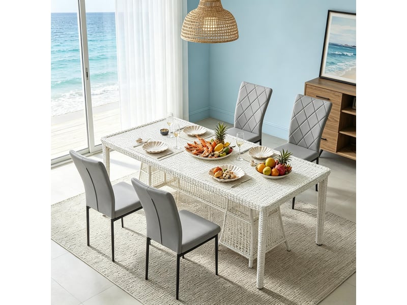  Chaises élégance lot de 4, dossier haut, salle à manger, cuisine, salon et réception confortables  - Conforama B